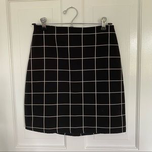 B&W Checkered Skirt